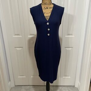 A Pea in the Pod Maternity Navy Blue Dress Sz M